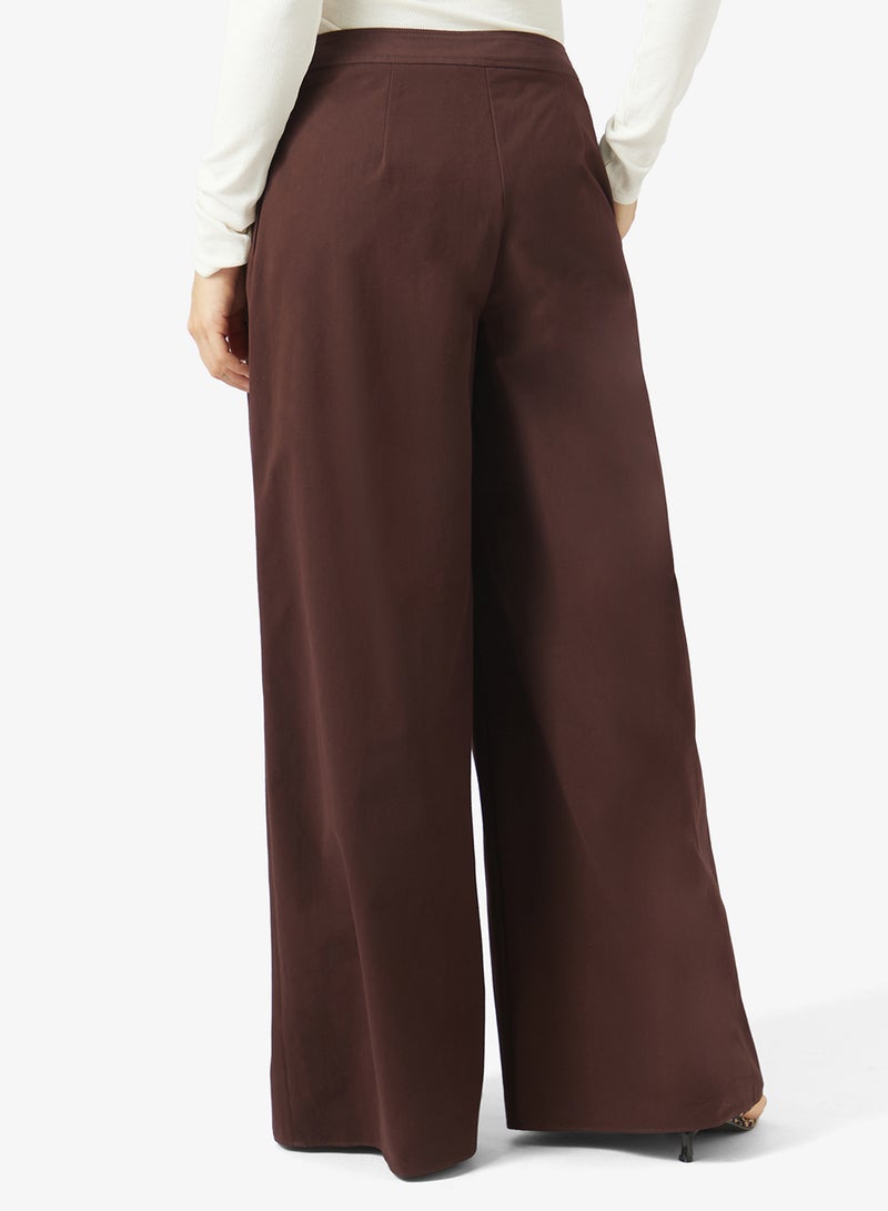 TOPSHOP Pintuck Wide Leg Trousers - Image 3