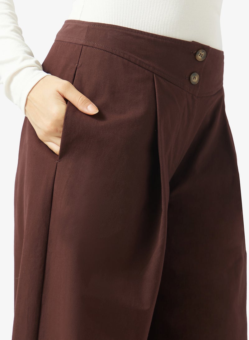 TOPSHOP Pintuck Wide Leg Trousers - Image 4