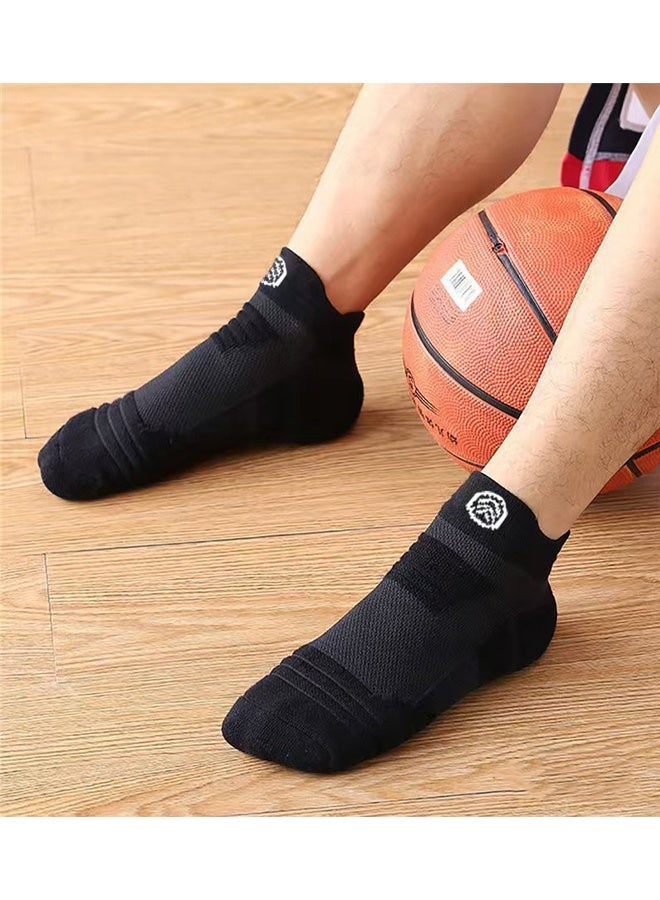 Zeemey 9 pairs of men's sports black socks fitness daily penetrating air comfortable sweat-absorbent anti-slip sports socks - Image 4