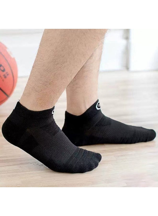 Zeemey 9 pairs of men's sports black socks fitness daily penetrating air comfortable sweat-absorbent anti-slip sports socks - Image 5