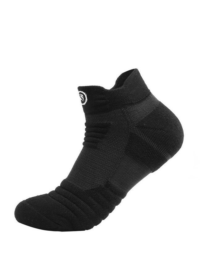 Zeemey 9 pairs of men's sports black socks fitness daily penetrating air comfortable sweat-absorbent anti-slip sports socks - Image 3