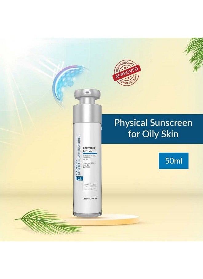 FIXDERMA COSMETIC LABORATORIES - واقي شمسي من كيم فري بعامل حماية 30، مناسب للبشرة الدهنية المعرضة لحب الشباب، حماية من الأشعة فوق البنفسجية UVA وUVB، خفيف الوزن، تركيبة غير مبيضة ومقاومة للماء، واقي شمسي غير كوميدوغينيك وغير دهني، 50 مل - Image 1