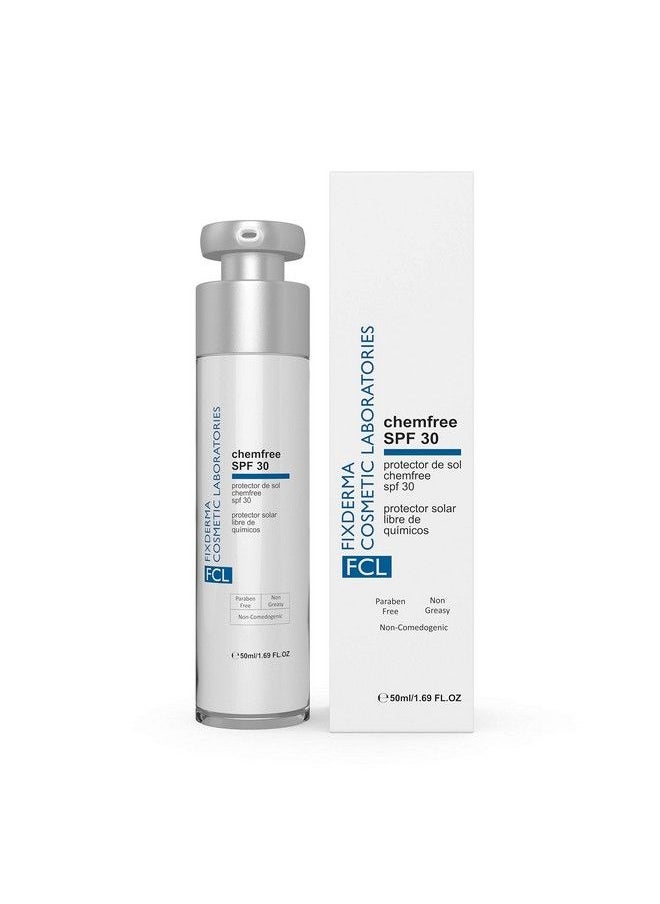 FIXDERMA COSMETIC LABORATORIES - واقي شمسي من كيم فري بعامل حماية 30، مناسب للبشرة الدهنية المعرضة لحب الشباب، حماية من الأشعة فوق البنفسجية UVA وUVB، خفيف الوزن، تركيبة غير مبيضة ومقاومة للماء، واقي شمسي غير كوميدوغينيك وغير دهني، 50 مل - Image 1