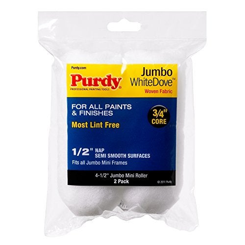 Purdy WhiteDove Jumbo Mini Roller Cover, 4-1/2 in. x 1/2 in., 2 count - Image 1