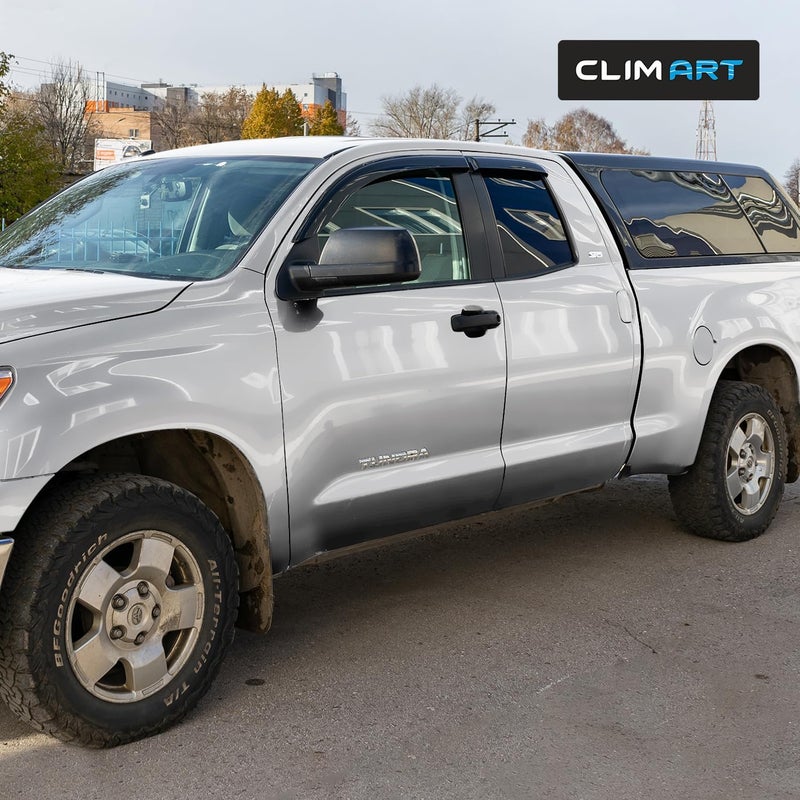CLIM ART Durable Rain Guards for Toyota Tundra 2007-2021 Double Cab - 4pcs Window Deflectors - Image 5