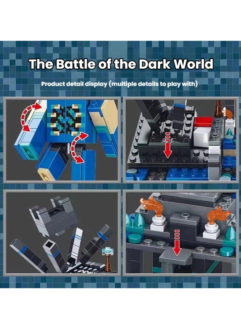 ماين كرافت ألعاب بناء ذكيّة من ماينكرافت: كتل تركيبية متنوّعة في عالم "Pitch Black" المظلم، تُلهِم إبداع الأطفال وتنمّي مهاراتهم الفكرية. - Image 2