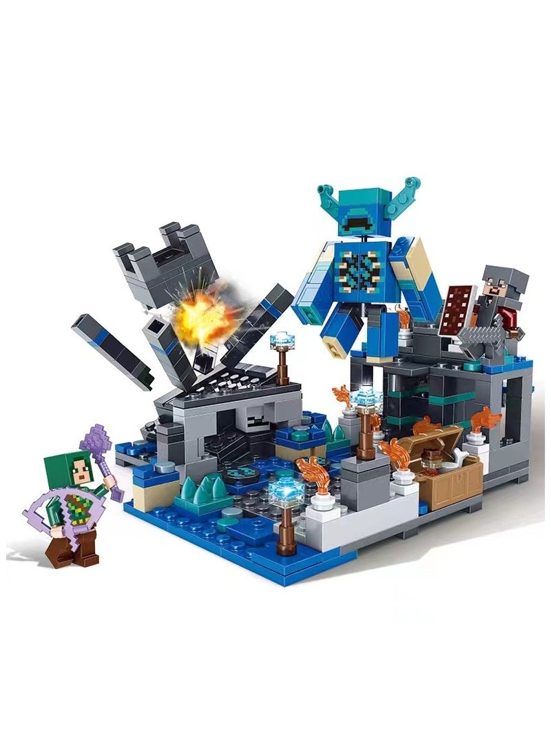 ماين كرافت ألعاب بناء ذكيّة من ماينكرافت: كتل تركيبية متنوّعة في عالم "Pitch Black" المظلم، تُلهِم إبداع الأطفال وتنمّي مهاراتهم الفكرية. - Image 1