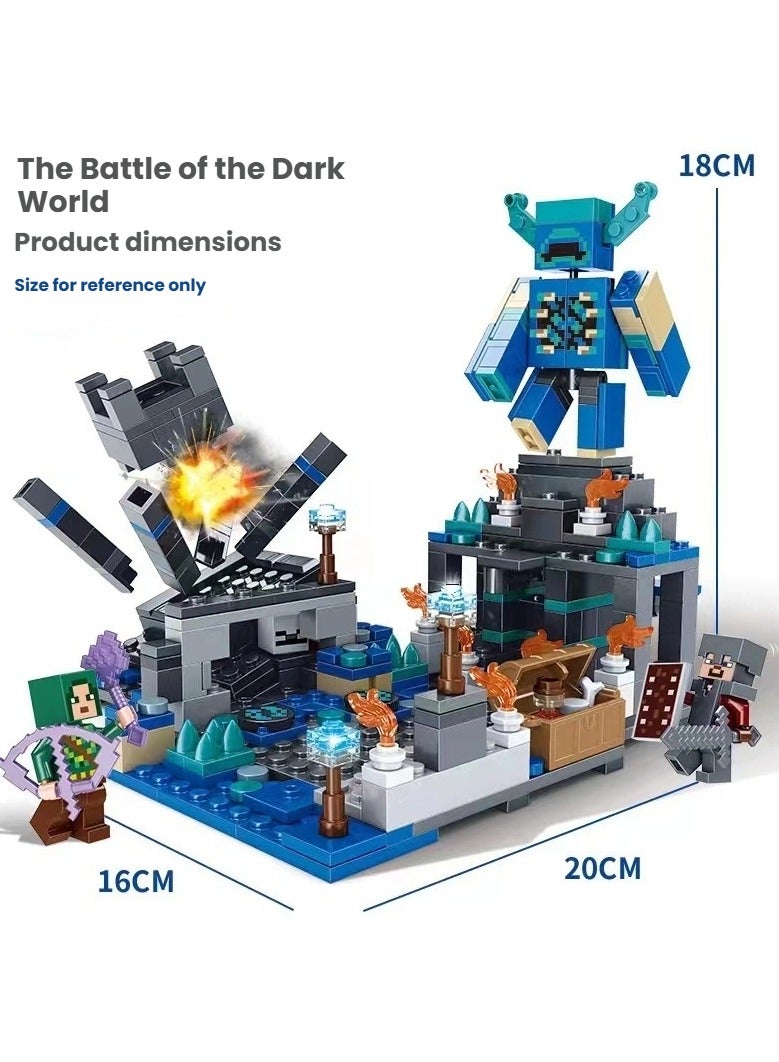 ماين كرافت ألعاب بناء ذكيّة من ماينكرافت: كتل تركيبية متنوّعة في عالم "Pitch Black" المظلم، تُلهِم إبداع الأطفال وتنمّي مهاراتهم الفكرية. - Image 3