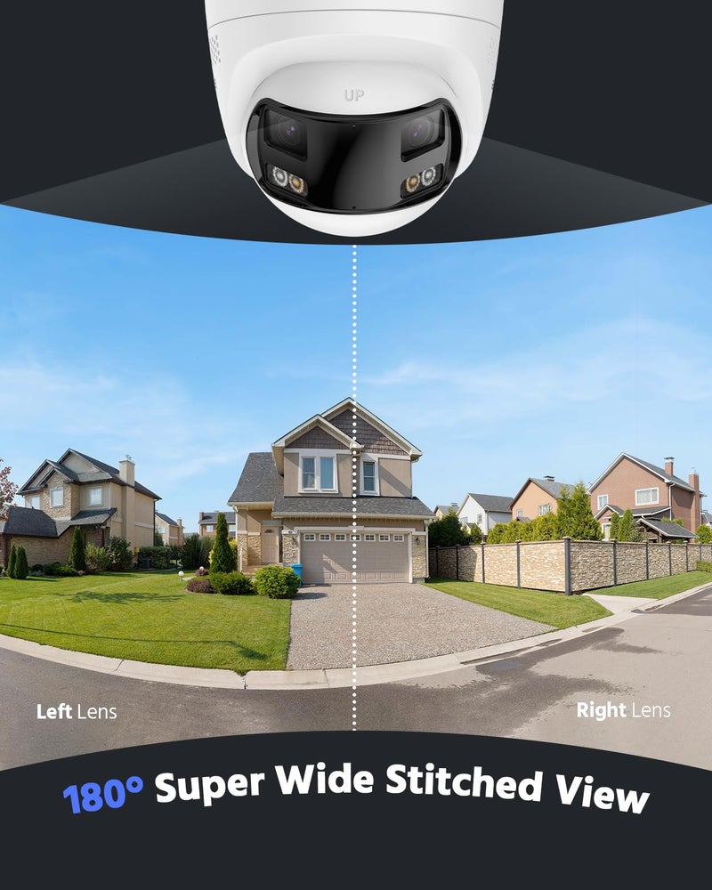 ANNKE FCD800 PoE Security Camera Outdoor with Dual Lens 180Â° Filed of View, 8MP IP Surveillance Camera Support Color Night Vision, Person/Vehicle Detection, Two-Way Talk, Built-in SD Card Slot - Image 2