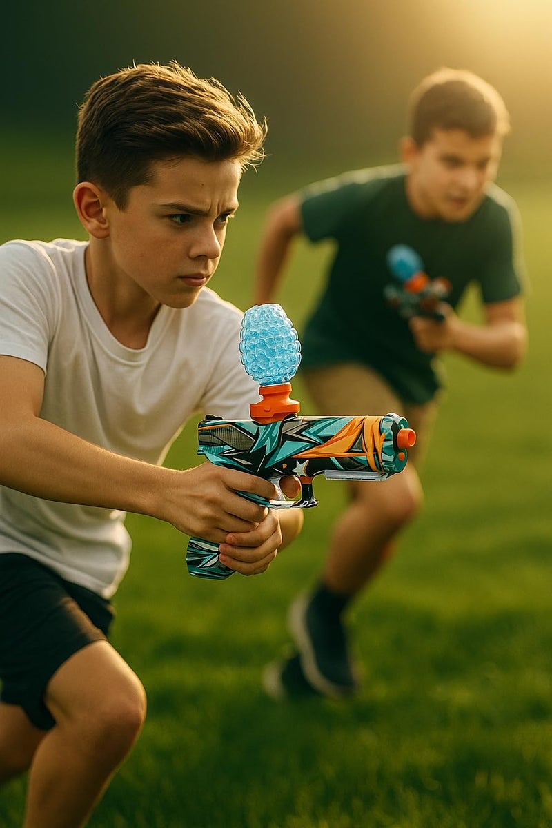 SUPER TOY Gel Blaster Gun Automatic Pistol with Rechargeable Battery and 10,000 Water Balls Electric Outdoor Target Games for Kids Boys - Image 3