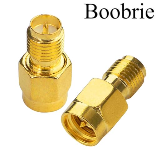Boobrie SMA WiFi Adapter RP-SMA Female to SMA Male Coaxial Connector RF Antennas Plug Connector RP-SMA to SMA Adapter SMA Plug to RP SMA Jack for FPV Drone Pack of 2 - Image 5