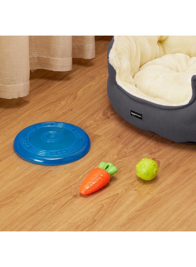 بت ألعاب الكلاب (مجموعة من 3 قطع) - كرة رمي من اللاتكس الطبيعي، وجزرة قابلة للضغط، وقرص طائر سوبر فلاير | ألعاب تفاعلية للكلاب والجراء قد يختلف اللون - Image 5