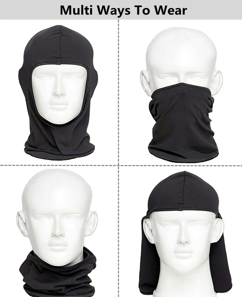 Sizi Face Mask for Bikers - UV Protected Full Face Balaclava for Men, Black, Bike Riding Accessories, Cycling (Design Black Helmet Mask-Pack of 3) - Image 2