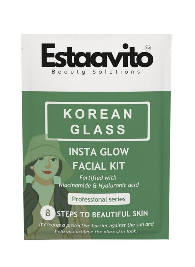 ESTAVITO مجموعة الوجه الزجاجية الكورية من Estaavito | مدعمة بالنياسيناميد وحمض الهيالورونيك | 8 خطوات لبشرة جميلة | تخلق حاجزًا واقيًا ضد الشمس وتساعدك على تحقيق مظهر البشرة الزجاجية | لجميع أنواع البشرة. - Image 1