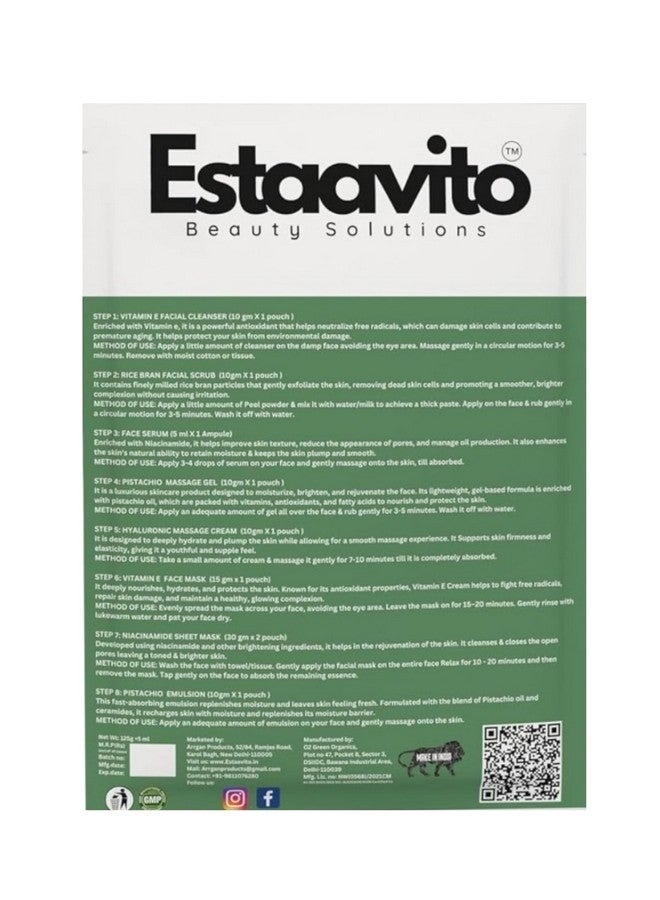 ESTAVITO مجموعة الوجه الزجاجية الكورية من Estaavito | مدعمة بالنياسيناميد وحمض الهيالورونيك | 8 خطوات لبشرة جميلة | تخلق حاجزًا واقيًا ضد الشمس وتساعدك على تحقيق مظهر البشرة الزجاجية | لجميع أنواع البشرة. - Image 2