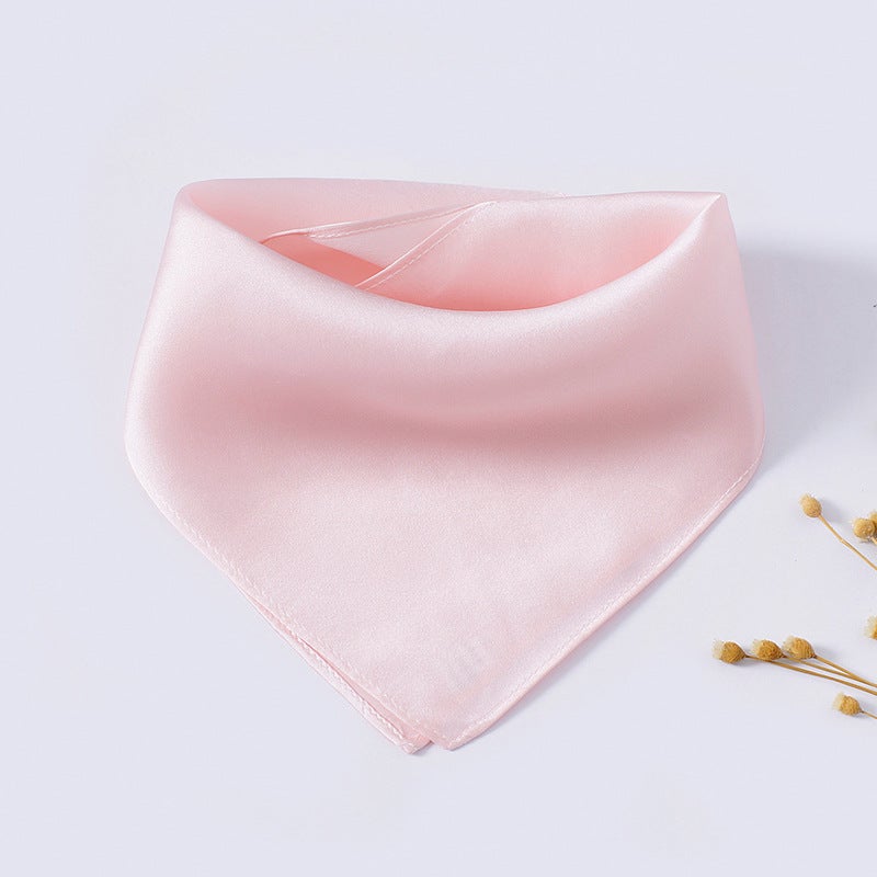 New 100% Silk Handkerchief Mulberry Silk Small Square Scarf Portable Multi-Color Small Silk Scarf Solid Color Pocket Scarf - Image 5