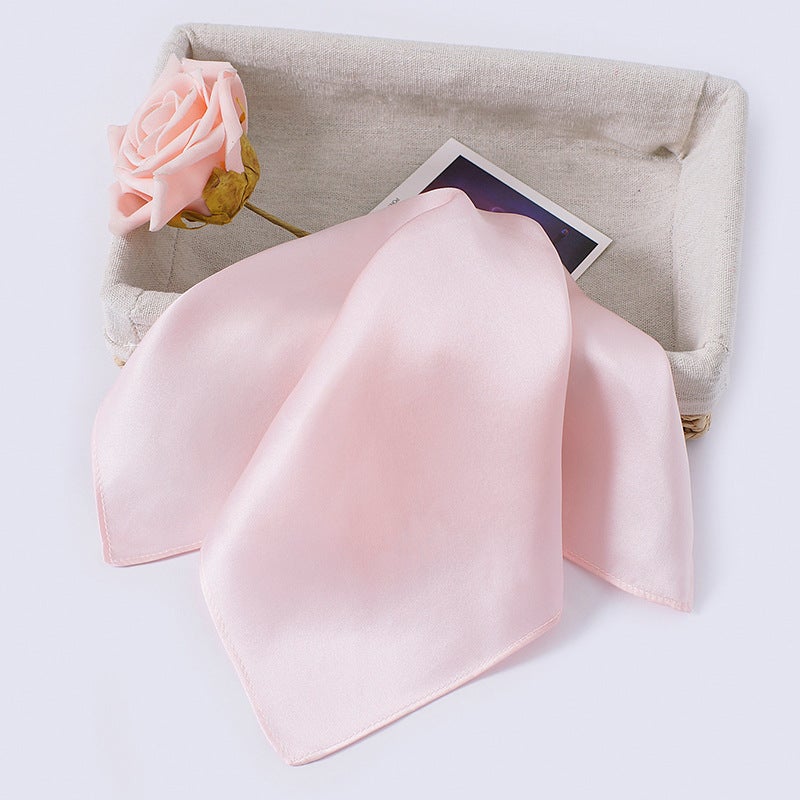 New 100% Silk Handkerchief Mulberry Silk Small Square Scarf Portable Multi-Color Small Silk Scarf Solid Color Pocket Scarf - Image 4