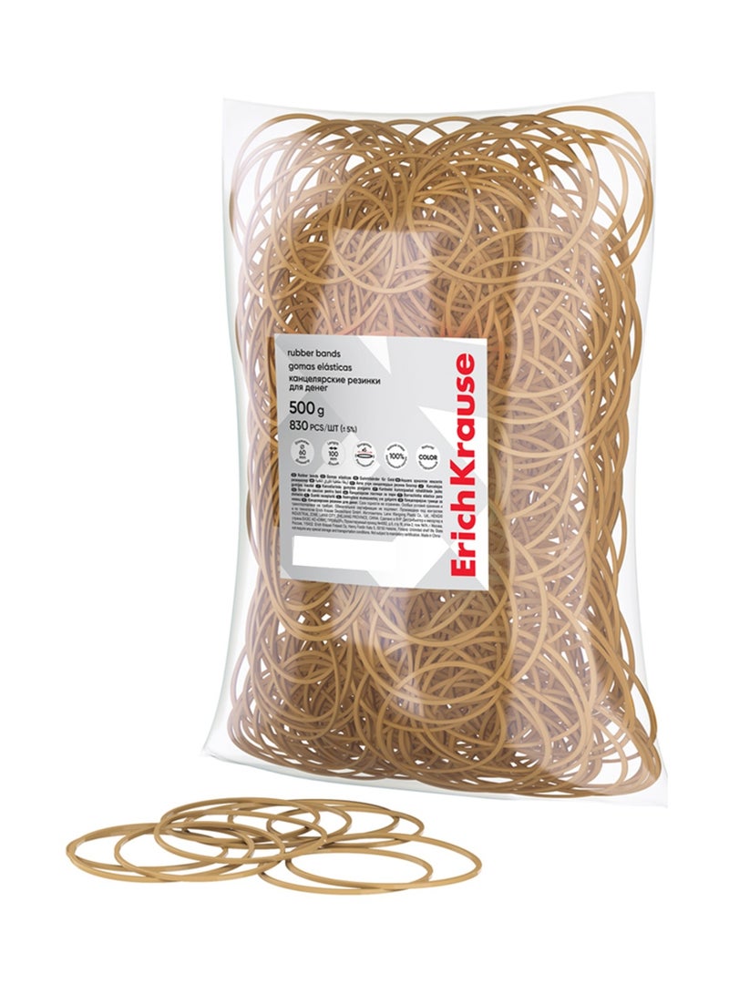 ErichKrause 830-Piece Rubber Bands Yellow 500g Content - Image 1