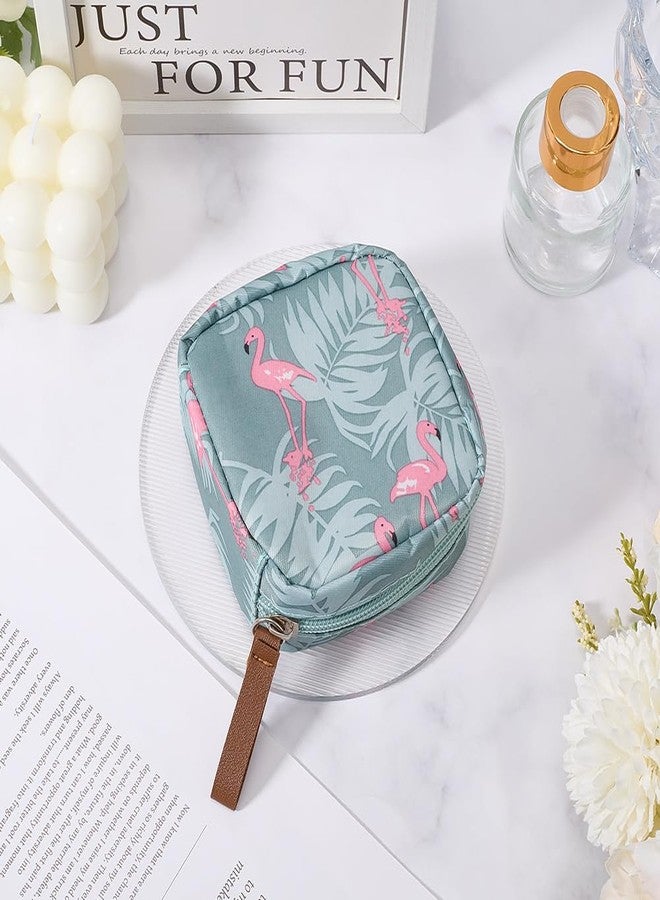 حقيبة مكياج صغيرة من كريت كابين، حقيبة تنظيم، حقائب يد مزينة بسحاب على شكل فلامنجو، حقيبة تخزين أحمر شفاه ومستحضرات تجميل، حقائب تنظيم مقاومة للماء للنساء، هدايا، إكسسوارات سفر، 3.94 × 3.94 × 1.79 بوصة - Image 3