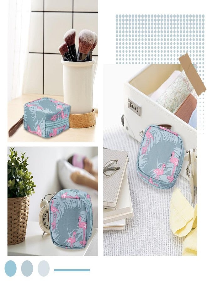حقيبة مكياج صغيرة من كريت كابين، حقيبة تنظيم، حقائب يد مزينة بسحاب على شكل فلامنجو، حقيبة تخزين أحمر شفاه ومستحضرات تجميل، حقائب تنظيم مقاومة للماء للنساء، هدايا، إكسسوارات سفر، 3.94 × 3.94 × 1.79 بوصة - Image 4