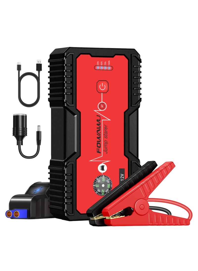FOWAWU - FOWAWU 18000mAh 1500A Car Jump Starter,Jump Starter Battery Pack(7.0L Gas,5.5L Diesel),Battery Jumper Starter Portable with USB/DC 12V/LED Light, Car Battery Charger, Car Power Bank, Car Battery, Car Battery Starter, Car Jumper, Car Battery Charger Jump Starter, Jump Starter Capacitor, Battery Charger Car - Image 1