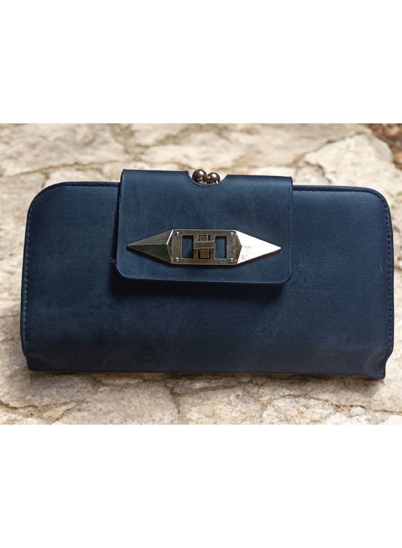 Elegant Women’s Wallet  with Premium Metal Lock - Image 1