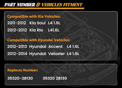 YLB.&co 353202B130 High Pressure Fuel Pump Compatible with Hyundai Accent Veloster 20122014 L4 16L Direct Injection Mechanical Fuel Pump Fit for Kia Rio Soul 2011 2012 L4 16L - Image 3