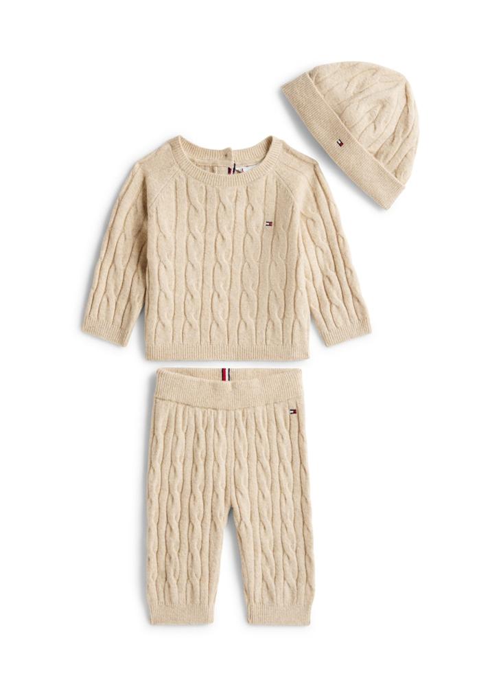 TOMMY HILFIGER Kids Cable Sweater Beanie Gift Pack - Image 1