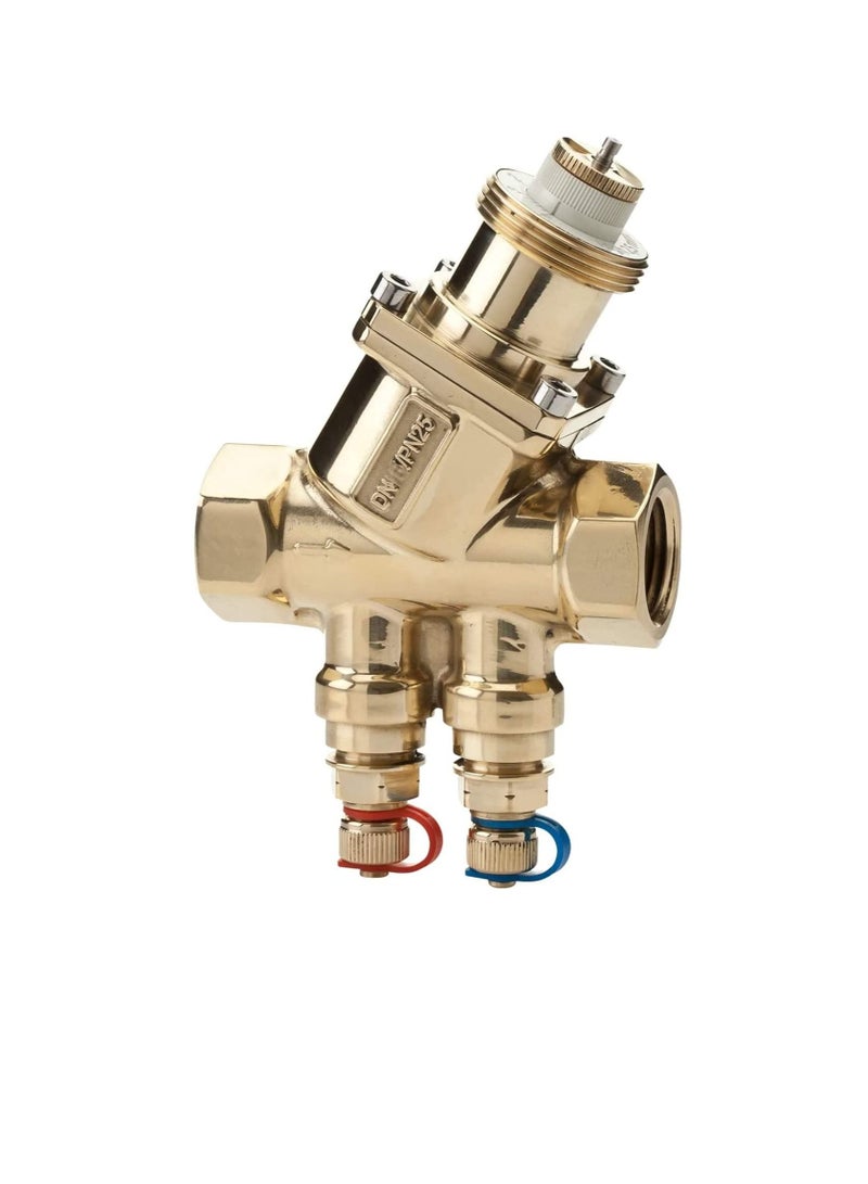 OPTIMA Frese OPTIMA Compact Pressure Independent Balancing & Control Valve 53-1338 3/4Inch, DN20/PN25 M/M High 5 P/T, AC Chiller Water Actuator Control Valve, Made in Denmark - Image 1