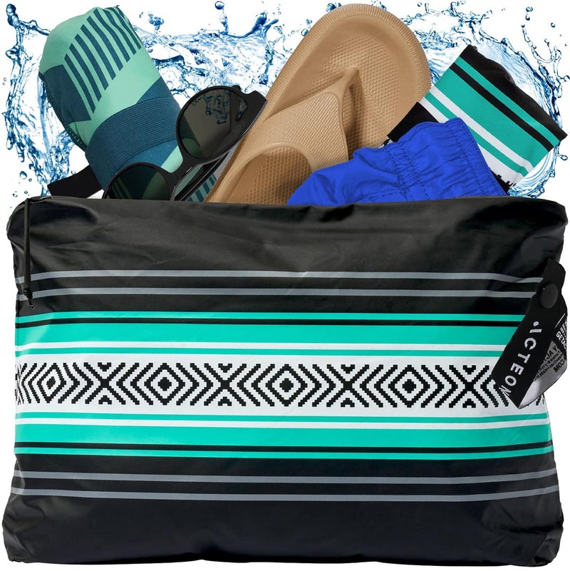 Acteon Wet Dry Bag, Large Travel Water-Resistant Swimsuit & Clothes Organizer, Foldable Pocket Sized Pool, Beach & Gym Bags, Fit for Bikini, Swim Workout Shoes & Towels, Toiletries, Dirty Laundry - Image 1