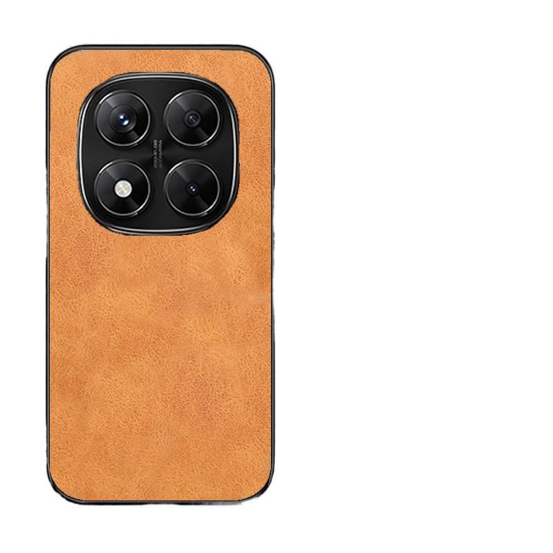 BB Leather Texture Protective Case for Redmi Note 14 Pro with Drop Protection and Full Coverage plus Shockproof plus Anti-Slip Grip in Brown - Image 1