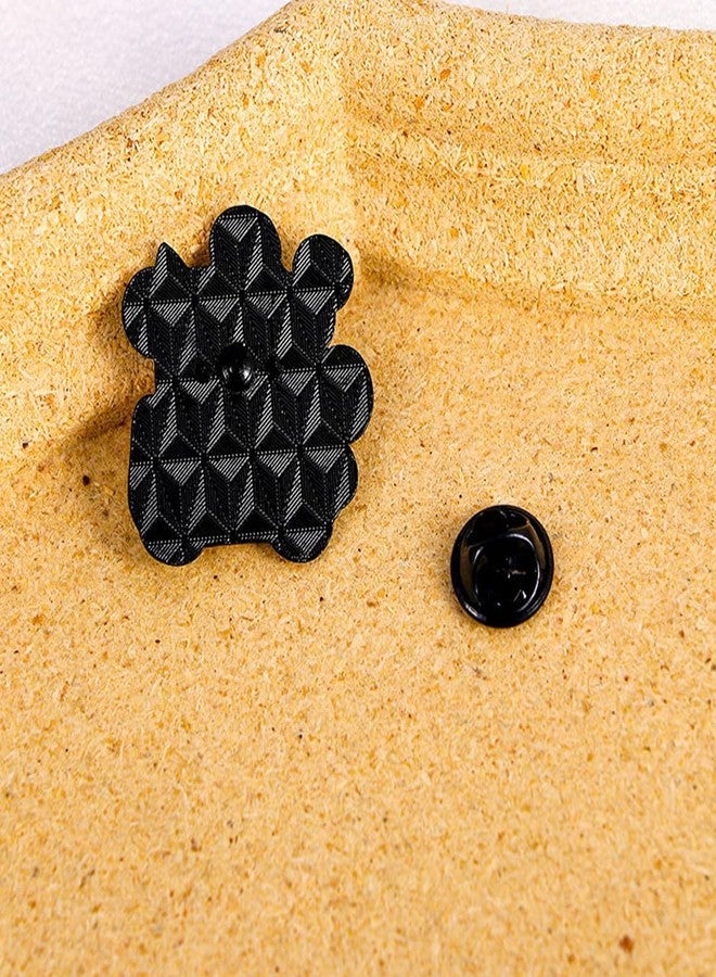 FFZDENA 3Pcs Enamel Pins, Cute Black Cat Brooch Pin for Women, Safety Pin for Saree Pleats & Hijab Scarf, Fashion Accessories for Daily & Gifting, Green Cartoon Plant Pins - Image 4