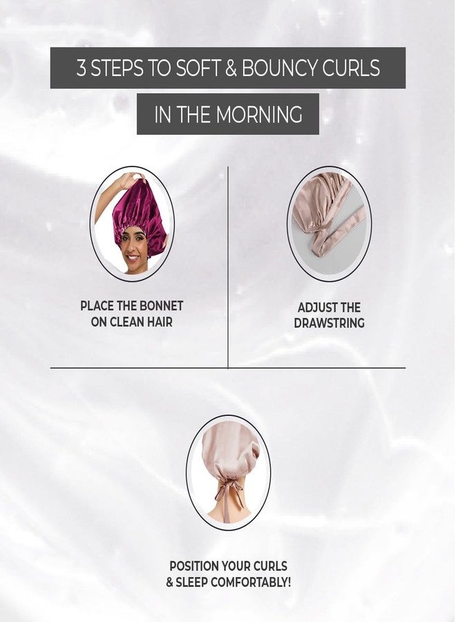 PROLIXR Satin Hair Bonnet with Ribbon Tie Band (Grey) | Hair Care - Soft, Lightweight, and Hydrating | Silk bonnet for hair | Curly Hair Products | Created by Savio John Pereira - Image 3