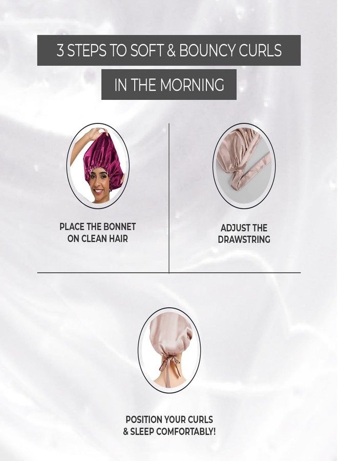 PROLIXR Satin Hair Bonnet with Ribbon Tie Band (Grey) | Hair Care - Soft, Lightweight, and Hydrating | Silk bonnet for hair | Curly Hair Products | Created by Savio John Pereira - Image 5