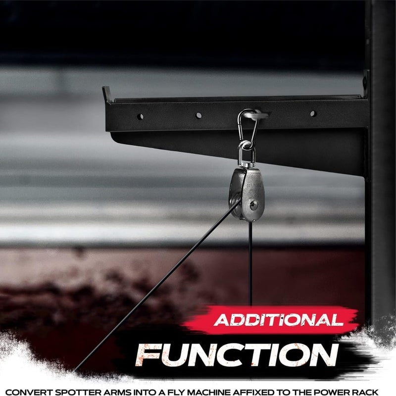 Yes4All نعم للجميع 1000 رطل سعة ملحق بار القرفصاء الآمن الممتاز ذراع مراقبة باربل لفتحة أنبوب 2x2 بوصة 1 بوصة قفص الطاقة للقرفصاء - Image 4