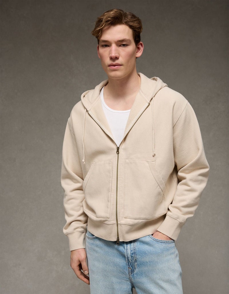 American Eagle AE Laidback Luxe Full-Zip Hoodie - Image 1