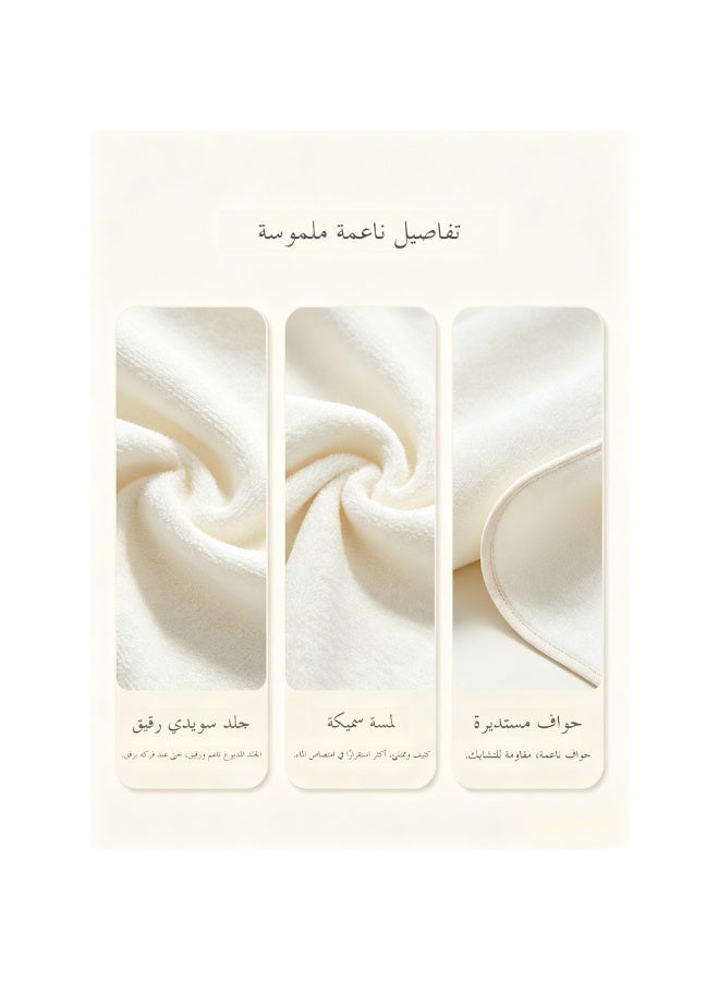 3 Pieces  Thickened Towel Set, 1 Large Bath Towel 70x140cm 2 Hand Face Towels 35x75cm, Ultra Skin Friendly High Absorbent Quick Dry Towels For Home Hotel Spa Ramadan - Image 2