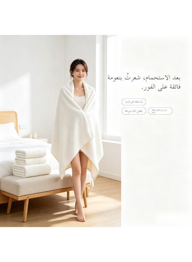 3 Pieces  Thickened Towel Set, 1 Large Bath Towel 70x140cm 2 Hand Face Towels 35x75cm, Ultra Skin Friendly High Absorbent Quick Dry Towels For Home Hotel Spa Ramadan - Image 3