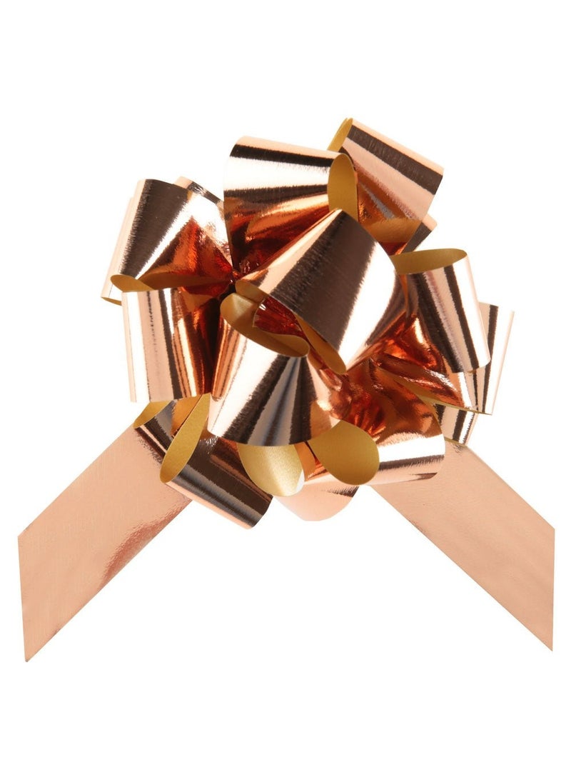 SANTEX Large Decorative Gift Bow Rose Gold Polyester 30cm 5-Pack - Image 1