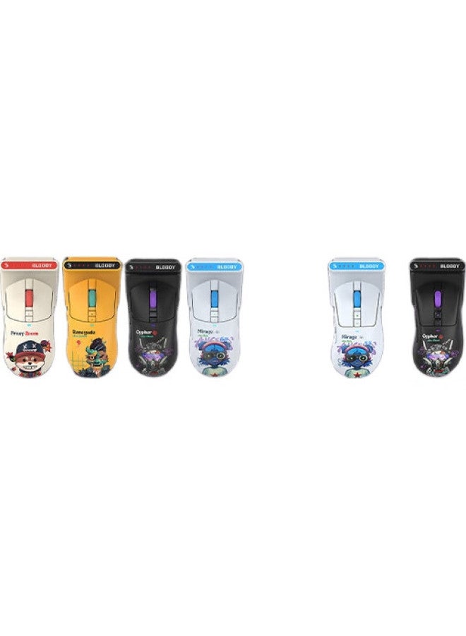 A4TECH R72 Pro Duo Wireless Usb Gaming Mouse, Wild Tribe Blood Hand Phantom Type-C Rechargeable Pubg Cs Lightweight 3395 E-Sports Mouse, Mechanical Dog - Image 2