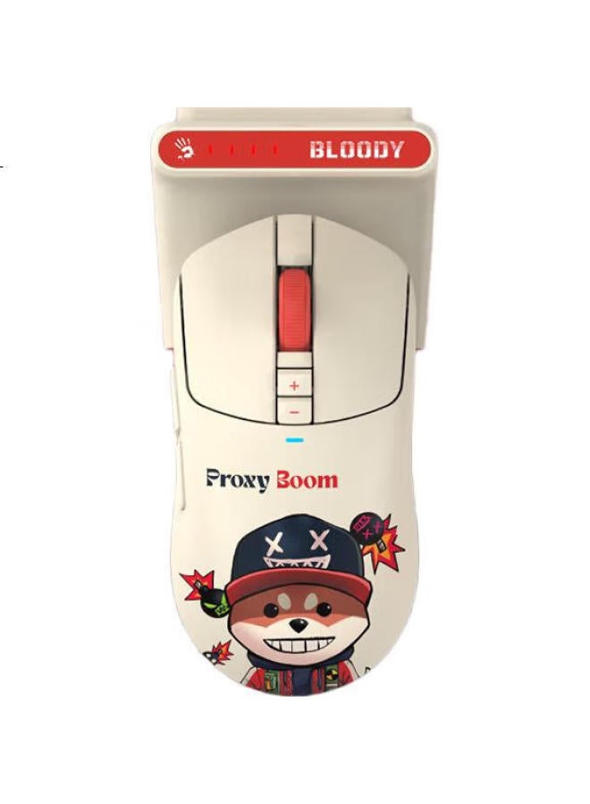 A4TECH R72 Pro Duo Wireless Usb Gaming Mouse, Wild Tribe Blood Hand Phantom Type-C Rechargeable Pubg Cs Lightweight 3395 E-Sports Mouse, Mechanical Dog - Image 3