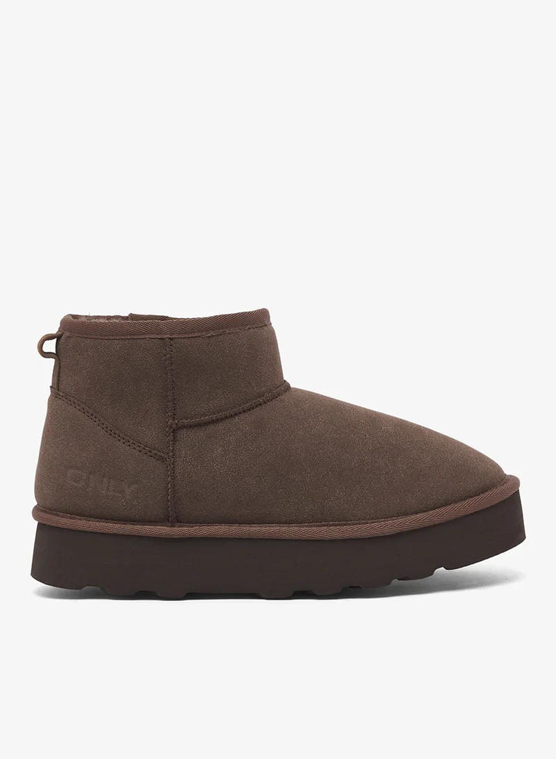Felicia Teddy Platform Ankle Boots