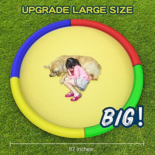 Growsland Non Slip Splash Pad for Kids and Dogs 87 Extra Large Splash Pad Outdoor Sprinkler for Kids Dog Water Summer Toys Outdoor Toys for Toddlers 35 Kids Ages 48 - Image 5