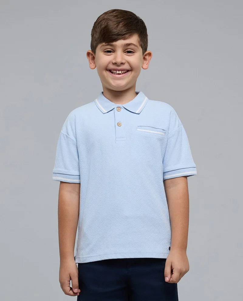 أر أند بي Contrast Tipping Polo T-Shirt with Short Sleeves