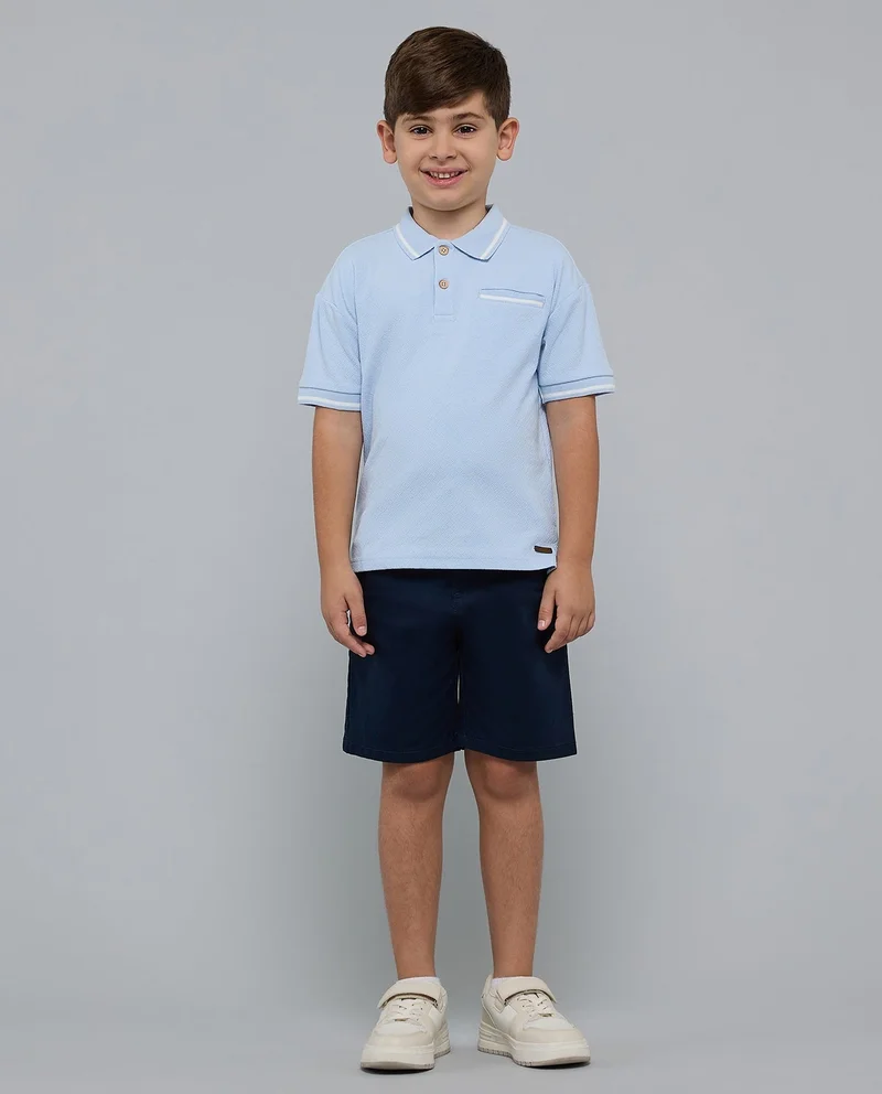 أر أند بي Contrast Tipping Polo T-Shirt with Short Sleeves