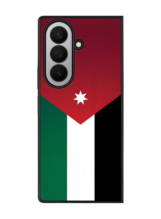 Stylizedd For Samsung Galaxy Z Fold7 Case,Slim fit Camera Protection, Shockproof Thin Phone cover  - Flag Of Jordan