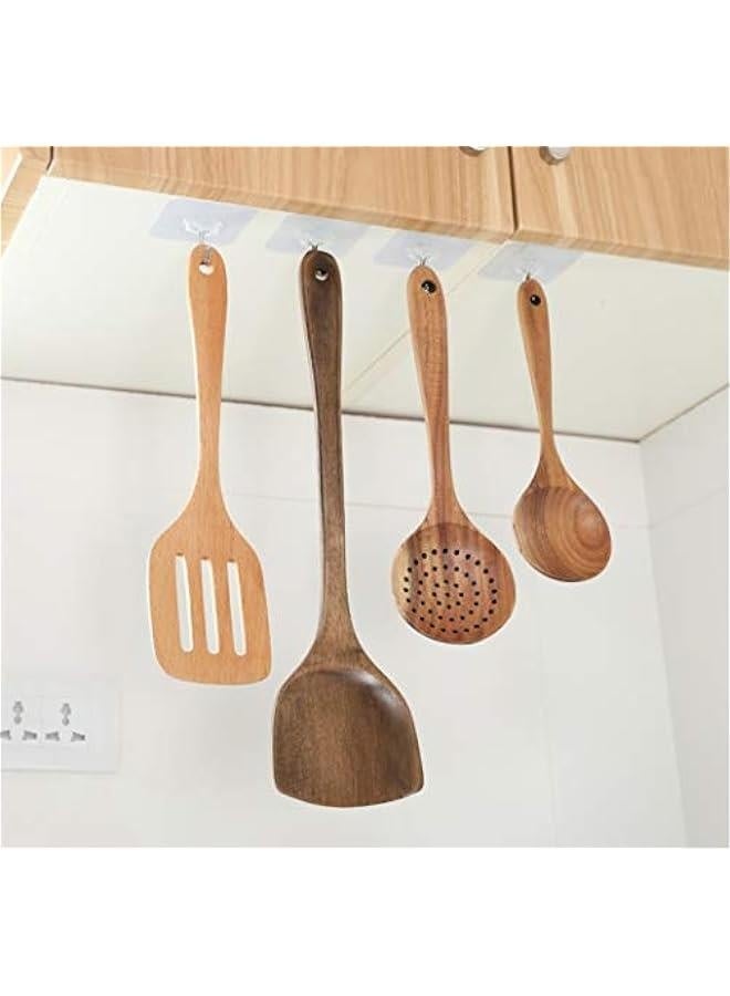 Adhesive Hooks , Transparent Reusable Utility Hooks Heavy Duty Wall Hooks 13lb(Max) Seamless Hooks Waterproof and Oil Proof for Kitchen Bathroom and Kitchen (12) - Image 5