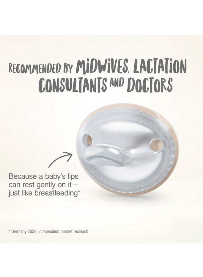 نوك لهّايات NUK | عبوتان من اللهايات | لهّايات سيليكون خالية من مادة BPA | لهّايات النوم المضادة للتفلطح | لعبة تسنين الأطفال | الأطفال من 0-9 أشهر | أزرق ورمادي - Image 5