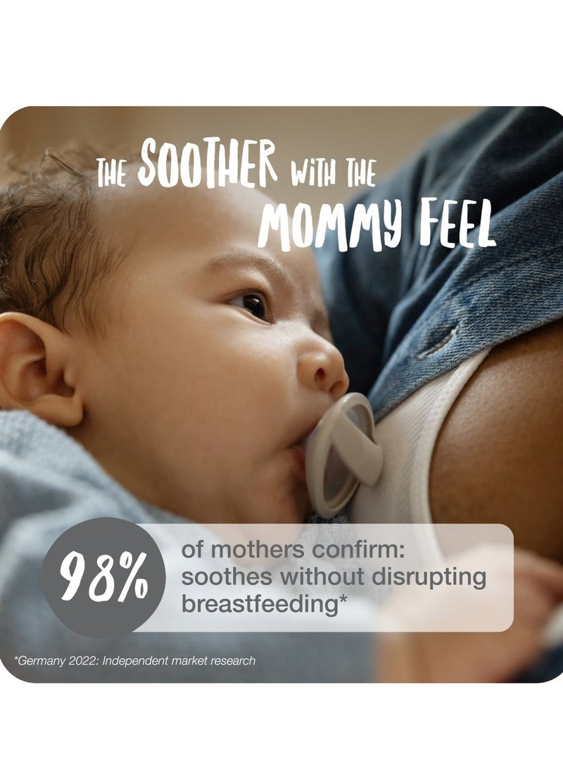 نوك لهّايات NUK | عبوتان من اللهايات | لهّايات سيليكون خالية من مادة BPA | لهّايات النوم المضادة للتفلطح | لعبة تسنين الأطفال | الأطفال من 0-9 أشهر | أزرق ورمادي - Image 3