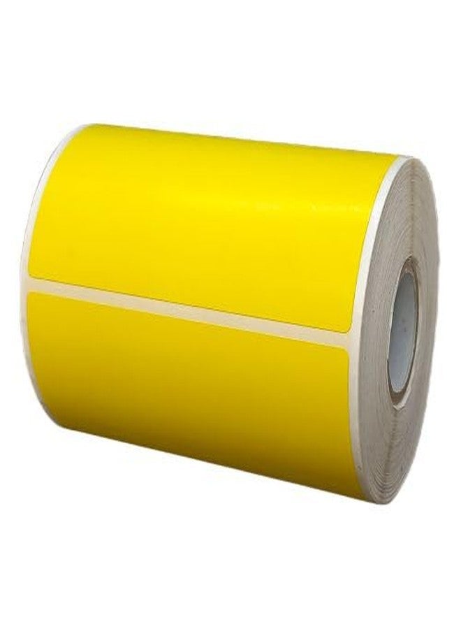 Barcoline® 100x100 mm Chromo Self Adhesive Barcode Paper Label Sticker Roll - Pack of 1 roll - 250 Labels in a roll (Yellow) - Image 2